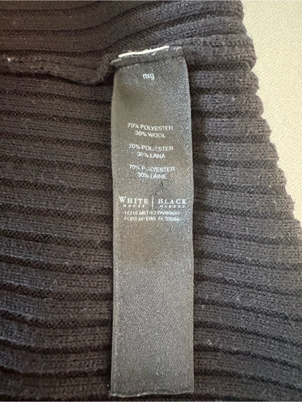 WHBM | Black Ribbed Duster Cardigan | Sz M | Very Good Condition - Picture 4 of 6